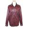Pronti Wine With Black/Metallic Grey Stripes & Embroiderey Cotton Blend Long Sleeves Shirt S5747